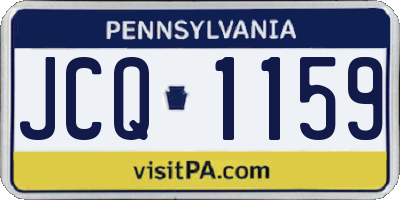 PA license plate JCQ1159