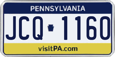 PA license plate JCQ1160