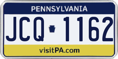 PA license plate JCQ1162