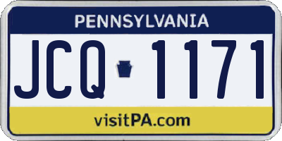 PA license plate JCQ1171