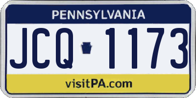 PA license plate JCQ1173