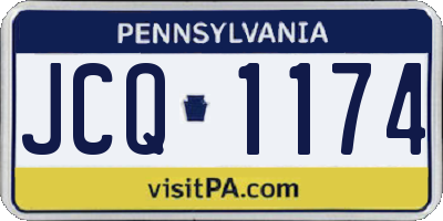 PA license plate JCQ1174