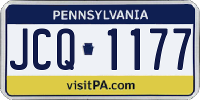 PA license plate JCQ1177