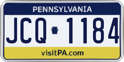 PA license plate JCQ1184