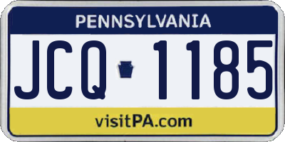 PA license plate JCQ1185