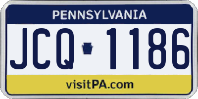 PA license plate JCQ1186