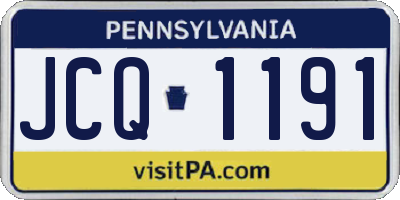 PA license plate JCQ1191