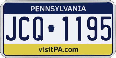 PA license plate JCQ1195