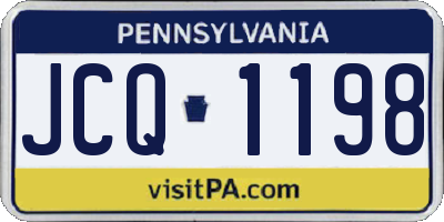 PA license plate JCQ1198