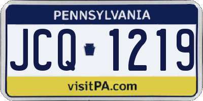 PA license plate JCQ1219