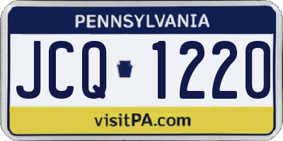PA license plate JCQ1220