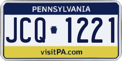 PA license plate JCQ1221