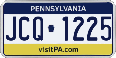PA license plate JCQ1225