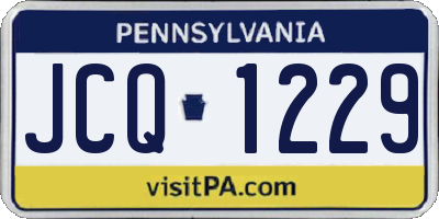 PA license plate JCQ1229