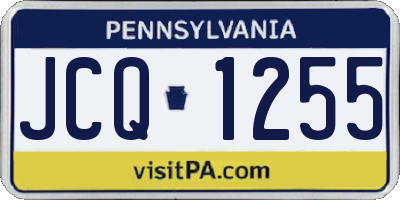 PA license plate JCQ1255