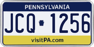 PA license plate JCQ1256