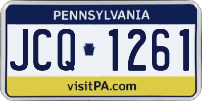 PA license plate JCQ1261