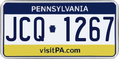 PA license plate JCQ1267
