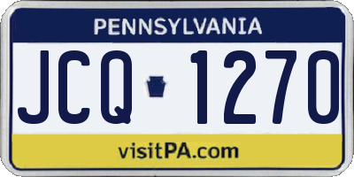 PA license plate JCQ1270