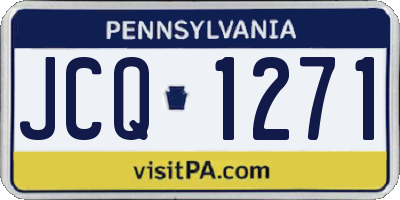 PA license plate JCQ1271