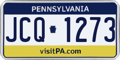 PA license plate JCQ1273