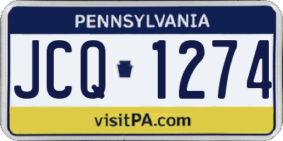 PA license plate JCQ1274