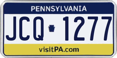 PA license plate JCQ1277
