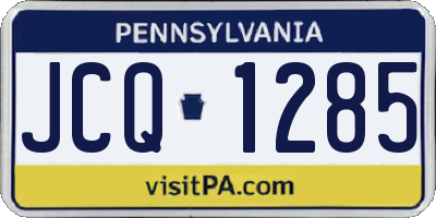 PA license plate JCQ1285