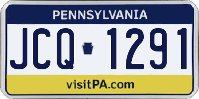 PA license plate JCQ1291