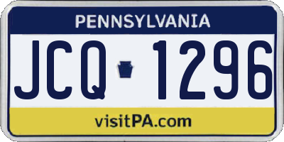PA license plate JCQ1296