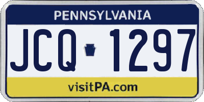 PA license plate JCQ1297