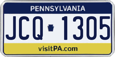 PA license plate JCQ1305