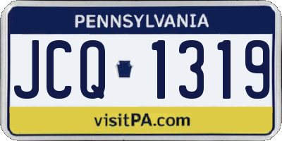 PA license plate JCQ1319