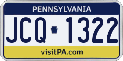 PA license plate JCQ1322