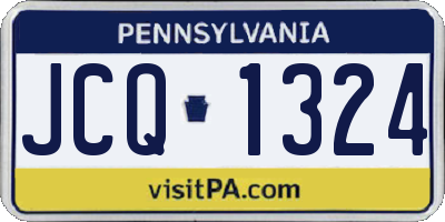 PA license plate JCQ1324
