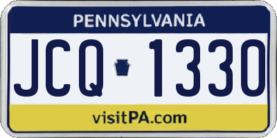 PA license plate JCQ1330