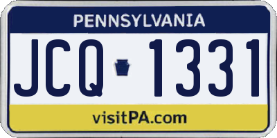 PA license plate JCQ1331