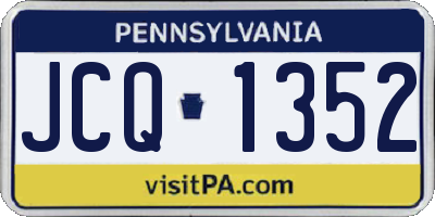 PA license plate JCQ1352