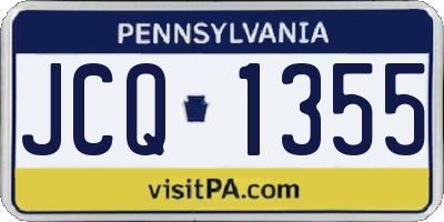PA license plate JCQ1355