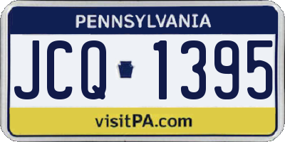 PA license plate JCQ1395