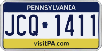 PA license plate JCQ1411