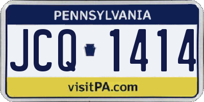PA license plate JCQ1414