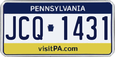 PA license plate JCQ1431