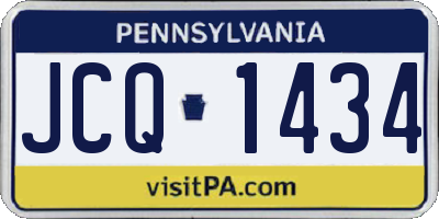 PA license plate JCQ1434