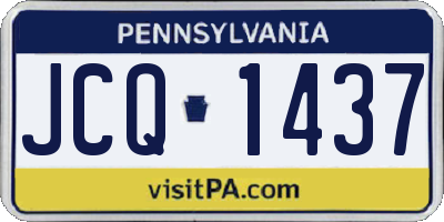 PA license plate JCQ1437