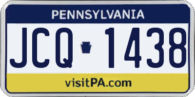 PA license plate JCQ1438