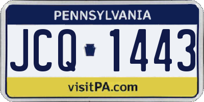 PA license plate JCQ1443