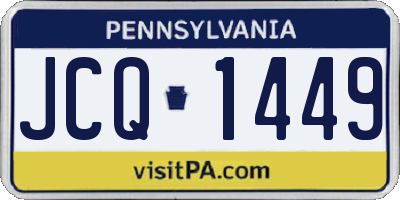 PA license plate JCQ1449