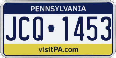 PA license plate JCQ1453