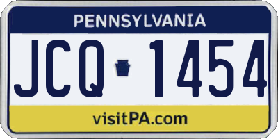 PA license plate JCQ1454